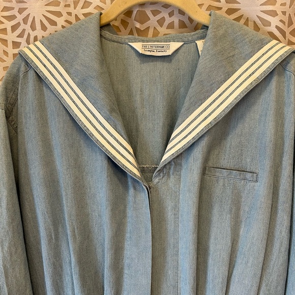 J. Peterman Rare Vintage Chambray Sailor Dress - Picture 4 of 16